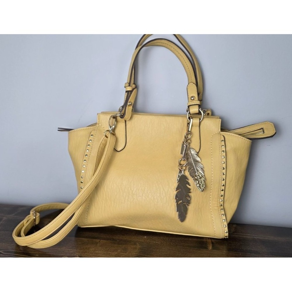 Jessica Simpson Yellow Shoulder Handbag Purse Bag Tote